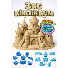Kinetic Sand 3 kg Kinetik Kum ve 16 Adet Kum Kalıbı Hediye - Eğitici Öğretici Oyun Kumu