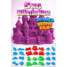 Kinetic Sand 5 kg Kinetik Kum ve 28 Parça Kum Kalıbı Hediye - Eğitici ve Öğretici Oyun Kumu