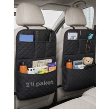 Beylini 2 Adet 4 Cepli Araç Koltuk Arkası Organizeri Toz Suya Dayanıklı Oto Araba Koltuk Düzenleyici Araç Koltuk Koruyucu 45X65 cm