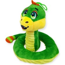 Peluş Sevimli Hayvanlar 35 cm - Yeşil Çıngıraklı Yılan (Lisinya)
