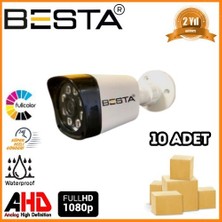 Sylar 2 Mp 1080P 8 Atom Warm LED Bullet Ahd Güvenlik Kamerası 10 Adet Koli