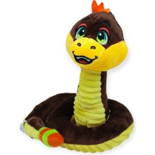 Peluş Sevimli Hayvanlar 35 cm - Kahverengi Çıngıraklı Yılan (Lisinya)