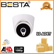 Sylar 2 Mp 1080P 6 Atom LED Dome Ahd Güvenlik Kamerası 10 Adet Koli