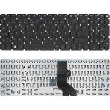 Notespare Acer Uyumlu Aspire F5-571G, F5-571T, F5-572, F5-572G, F5-573, F5-573G, F5-573T Klavye Tr Siyah