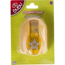 Bubu 3D Şekilli Delgeç Yıldız Renkli 1 Adet Ölçülerle Eğlenceli Kırtasiye Ürünü