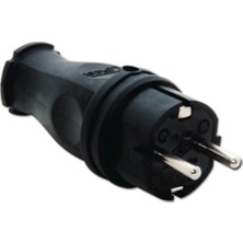 TPlast  1X16A - Kauçuk Düz Fiş (3101-301-0300 )