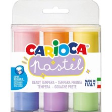 Carioca Tempera Suluboya (Süper Yıkanabilir) Pastel 6 Renk X 25 Gr