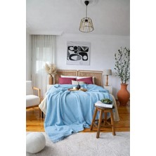 Polo Maison Hermes Waffle Pike Çift Kişilik Mavi 220X240 cm