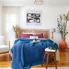 Polo Maison Hermes Waffle Tek Kişilik Pike Mavi 160X220 cm