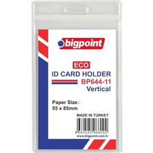 Bigpoint Eco Dikey Kart Poşeti 55 x 85mm  Adet Sayısı: 1 Şeffaf PVC Plastik Ürün
