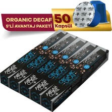Anisah Coffee Organik Decaf Kafeinsiz Kapsül Kahve | 5x10'lu | Nespresso Uyumlu | Alüminyum Kapsül