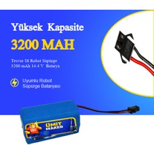 Tesvor S8 Robot Süpürge 3200 mAh 14.4 V  Batarya – Orjinal Uyumlu Uzun Ömürlü, Yüksek Performans Pil