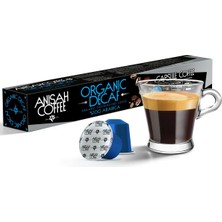 Anisah Coffee Organik Decaf Kafeinsiz Kapsül Kahve | 10'lu | Nespresso Uyumlu | Alüminyum Kapsül