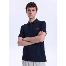 Discovery Expedition D6SM-TST3800 Lacivert Regular Fit Düz Erkek Polo T-Shirt