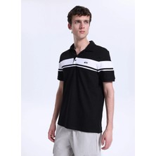 Discovery Expedition D6SM-TST3748 Siyah Relaxed Düz Erkek Polo T-Shirt