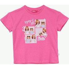 Barbie Fuşya Kız Çocuk Baskılı T-Shirt BRB6SG-TST6434