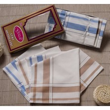 Gözde 12 Adet Renkli Kumaş Mendil 46X46 cm Sarı Kutulu Yüksek Yumuşaklık ve Aşınma Direnci