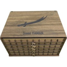 Yaman Hediyelik Kişiye Özel Ahşap Tesbih Koleksiyon Kutusu Hediyelik Özel Isim Yazılı Tespih Kutusu 60 Tesbihlik