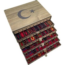 Yaman Hediyelik Kişiye Özel Ahşap Tesbih Koleksiyon Kutusu Hediyelik Özel Isim Yazılı Tespih Kutusu 60 Tesbihlik