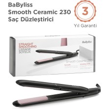 BaByliss Smooth Ceramic 25 mm 230 Derece 2 Isı Ayarlı Seramik Plaka Otomatik Kapanır Saç Düzleştirici ST241E