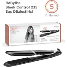 BaByliss Sleek Control 35 mm 235 Derece Turmalin Seramik Plaka Tarak Aparatlı Saç Düzleştirici Siyah ST397E