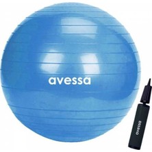 Avessa 65 cm Mavi Pilates Topu Pompalı Tekil Kullanım Amacı ile Denge Sağlayan Ürün