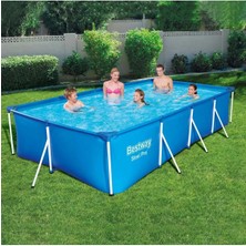 Bestway Prefabrik Havuz Seti 400X211X81CM Mavi Korozyona Dayanıklı Metal Çerçeve ile