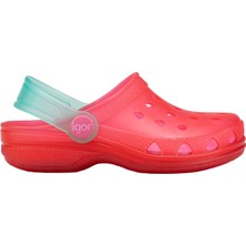 Igor Fuşya Kız Bebek Sandalet PVC Malzemeden Casual Kullanım İçin Cırt Cırtlı Tasarım