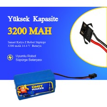 Şımart Sımart Katya Z Robot Süpürge 3200 mAh 14.4 V  Batarya – Orjinal Uyumlu Uzun Ömürlü, Yüksek Performans Pil