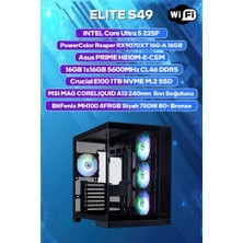 Game Garaj Elite S49 Intel Ultra 5 225F 16GB Ram 1tb SSD RX9070XT 240MM Sıvı Soğt Freedos Oyuncu Oem Paket