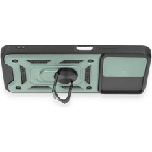 Dimeles Mey Ithalat®  Xiaomi Redmi Note 12 4g Kılıf Pars Lens Yüzüklü Silikon - Yeşil