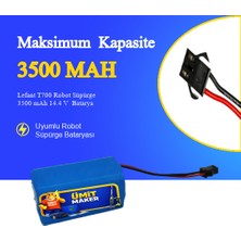 Lefant T700 Robot Süpürge 3500 mAh 14.4 V  Batarya – Orjinal Uyumlu Uzun Ömürlü, Yüksek Performans Pil