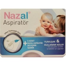 Nazal Aspiratör 5 Adet Ultra Yumuşak Uçlu Kolay Kullanım İçin Taşınabilir Ergonomik Tasarım