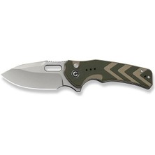 Civivi Vexron Milled Green & Tan G10 Handle  Stonewashed 14C28N Blade Çakı