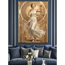 Artmeg Adalet Terazisi Tutan Themis Illüstrasyonu Dekoratif Kanvas - Mdf Ahşap Tablo