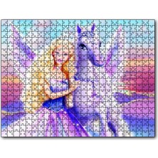 Caka Tablo 120 Parça MDF Ahşap Barbie ve Pegasus'un Büyüsü Görseli Yapboz Zorluk Seviyesi Orta