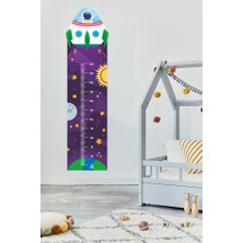 Yıldız Kaşifi Astronot ve Roket Çocuk Boy Cetveli – Duvar Cetveli Takip Çizelgesi
