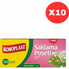 Koroplast Saklama Poşeti (Eko Buzdolabı Poşeti) Orta Boy 120'LI X10