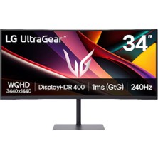 Lg Ultragear G6 34G630A-B 34 Inc  240Hz 1ms HDMI Dp Usb-C Freesync Premium HDR400 Wqhd Va Curved 150