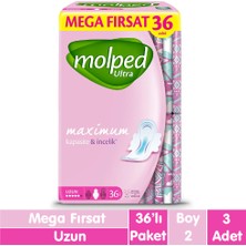 Molped Anatomik Uzun Ped Mega Fırsat 36X3 108 Adet