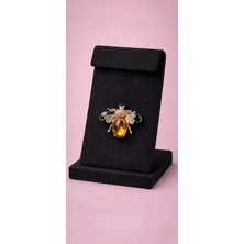 Mdm Style Amber Taşlı Arı Figürlü Broş