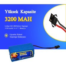 Lefant M210B Robot Süpürge 3200 mAh 14.4 V  Batarya – Orjinal Uyumlu Uzun Ömürlü, Yüksek Performans Pil