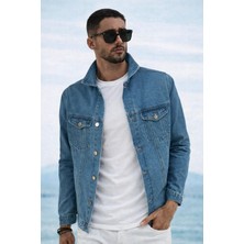 Coupon Erkek Kot Ceket / Açık Mavi