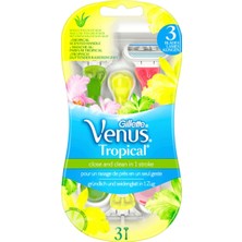 Gillette Venus Gillette Venüs Torpical Kadın Traş Bıçağı 3'lü Kullan-At Özelliği ile Rahat Tıraş Deneyimi