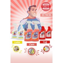Stop Forte Zorlu Leke Seti 6 x 750 ml Leke, Cam,yağ Kir,temizleyici