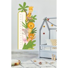 Neşeli Orman Dostları ve Zürafa Çocuk Boy Cetveli – Duvar Cetveli Takip Çizelgesi