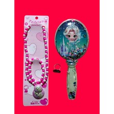 monicatime Elsa Set Saçtarağı+Kolye+Bileklik+1 Adet Yüzük