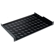 Lande 19” 1u Sürgülü Rack Raf – Siyah