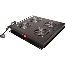 Lande 4 Fanlı Fan Modülü – Açma/kapama Butonlu (Siyah)