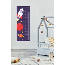 Kozmik Macera Roket ve Samanyolu Çocuk Boy Cetveli – Duvar Cetveli Takip Çizelgesi